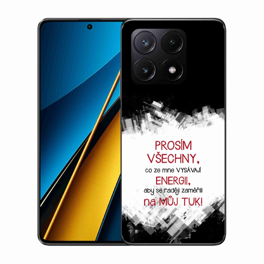 Gél borító mmCase a Xiaomi Poco X6 Pro 5G-hez - vicces szöveg 1 piros