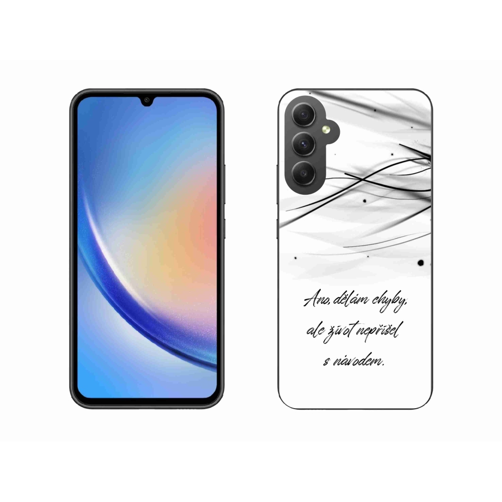 Gél védőhuzat mmCase Samsung Galaxy A34 5G - idézem fehér háttér