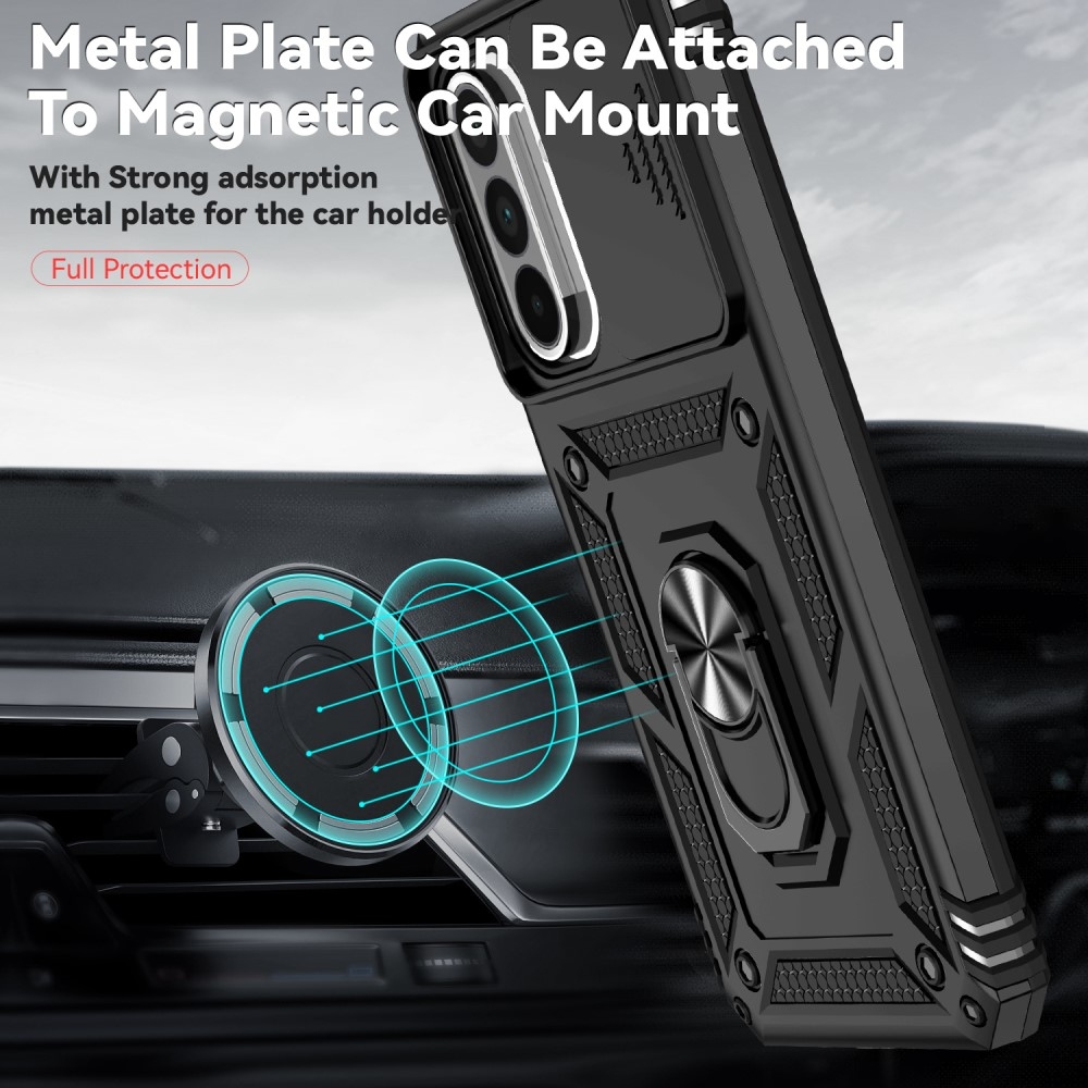 Gyűrűálló borítás Samsung Galaxy A36 5G készülékhez - fekete