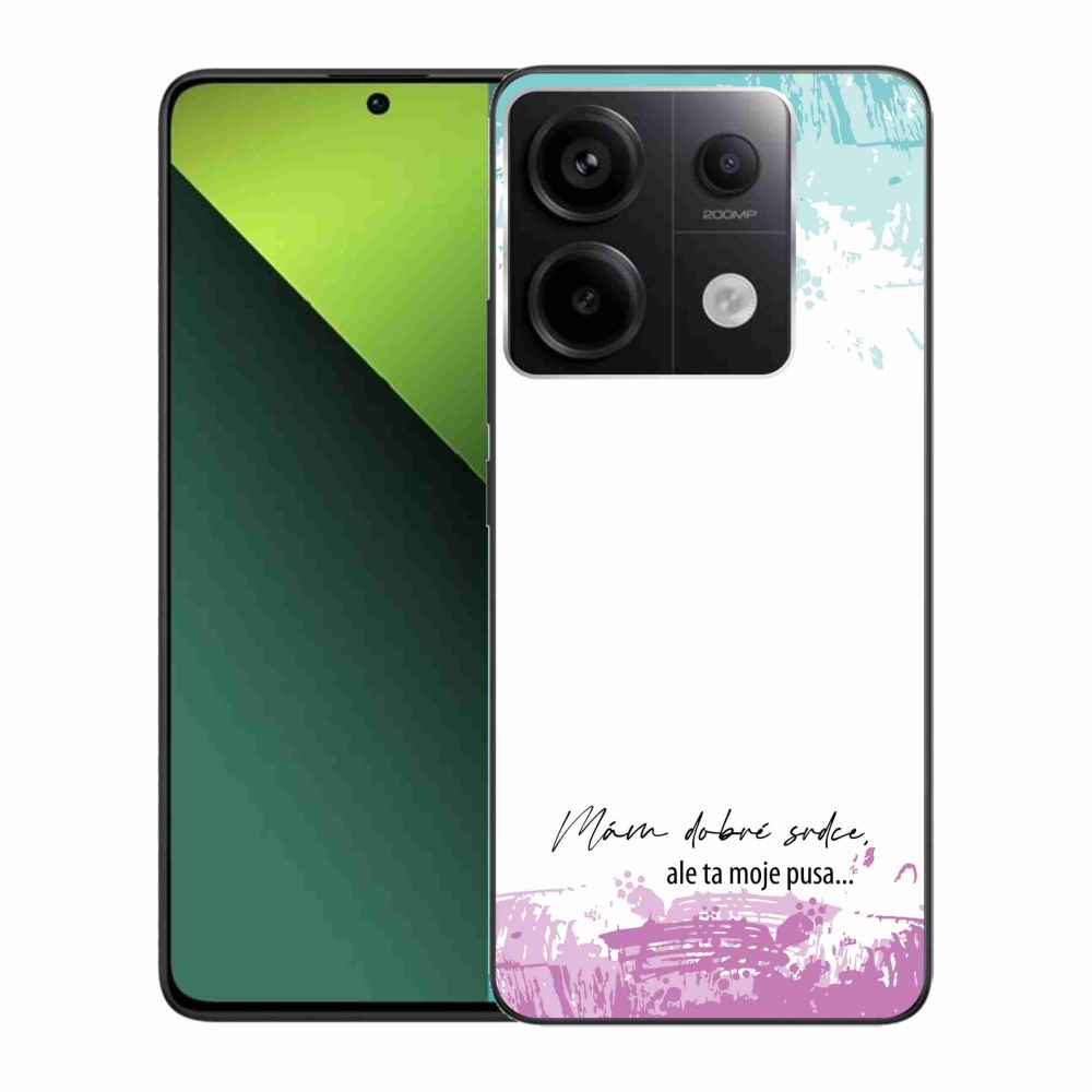 Gél borító mmCase a Xiaomi Redmi Note 13 Pro 5G/Poco X6 5G számára - vicces szöveg 3 fehér háttérrel