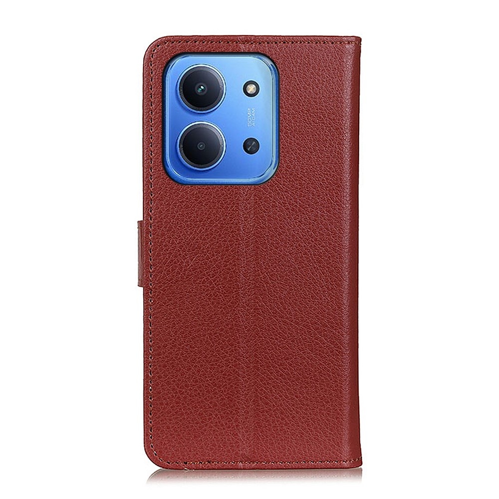 Litchie könyvtáska Xiaomi Redmi 15C 4G/5G (173mm) - barna