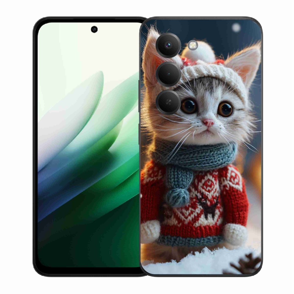 Gél borítás mmCase a Xiaomi Redmi 15 5G-hez - cica pulóverben