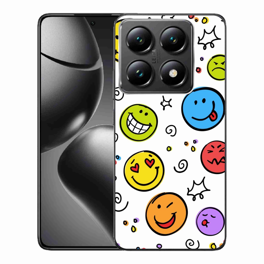 Gél borítás mmCase a Xiaomi 14T Pro számára - smiley-k