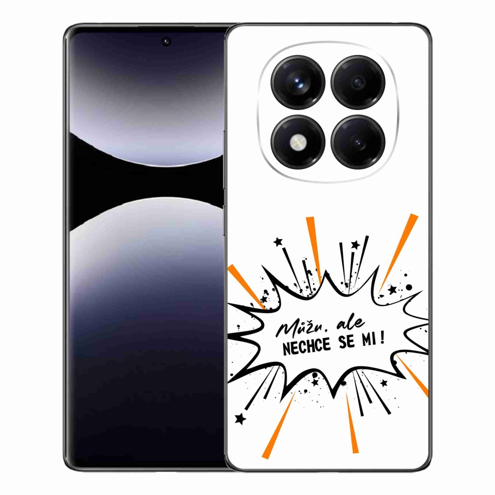 Gél borító mmCase a Xiaomi Redmi Note 14 Pro számára - vicces szöveg 11 fehér háttérrel