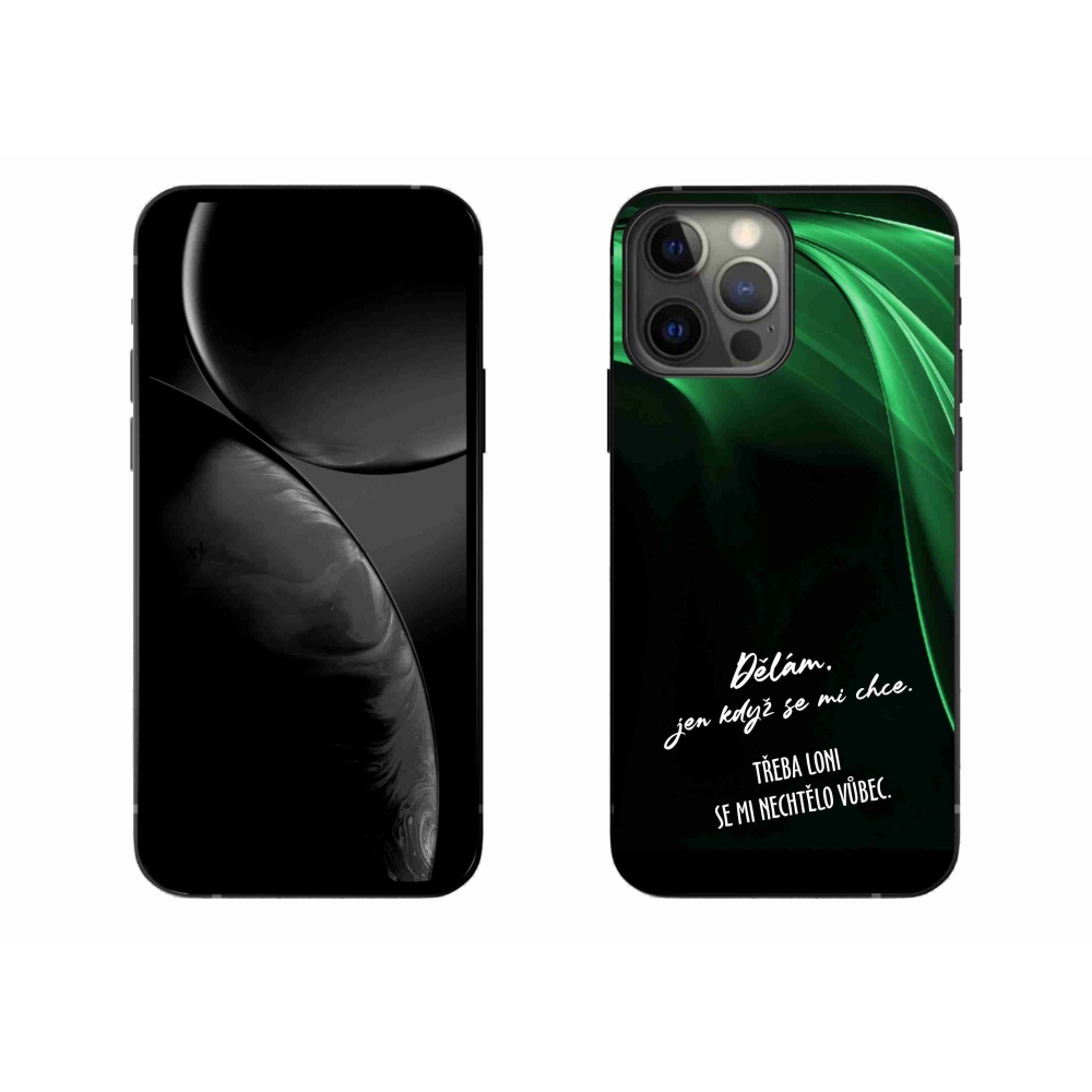 Gél borítás mmCase iPhone 13 Pro Max 6.7 készülékhez - vicces szöveg 12 fekete háttér