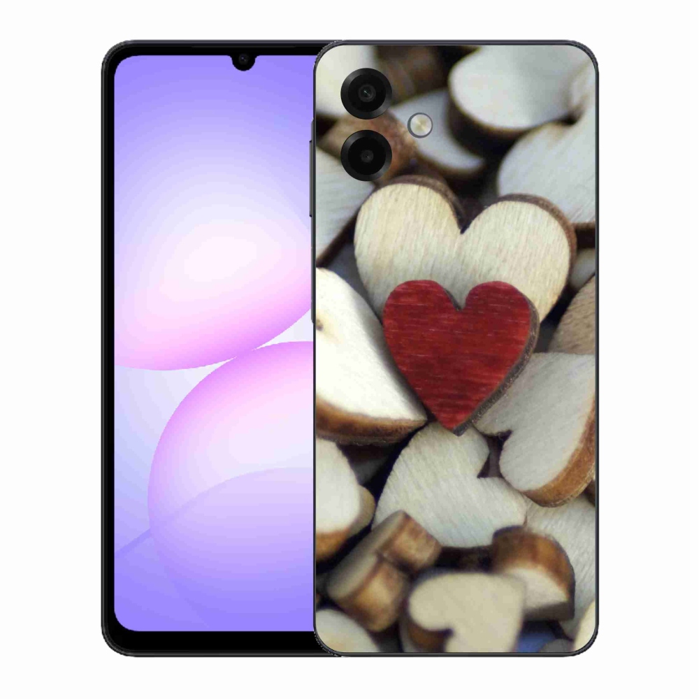 Gél védőhuzat mmCase Samsung Galaxy A07 4G - gravírozott piros szív