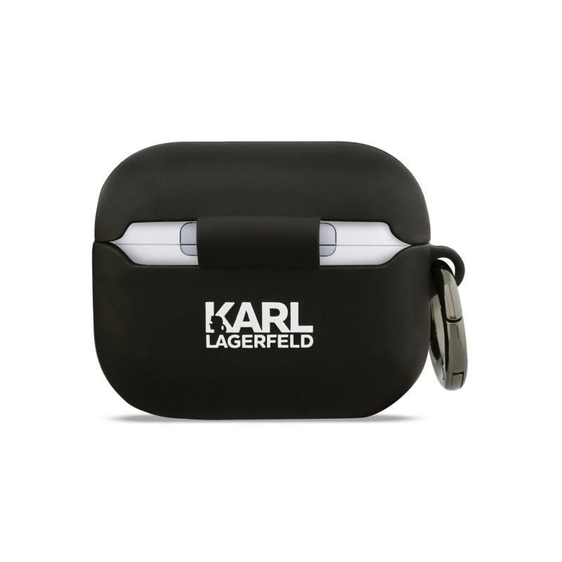 Karl Lagerfeld 3D logós NFT Karl and Choupette szilikontok AirPods Pro 3-hoz, fekete