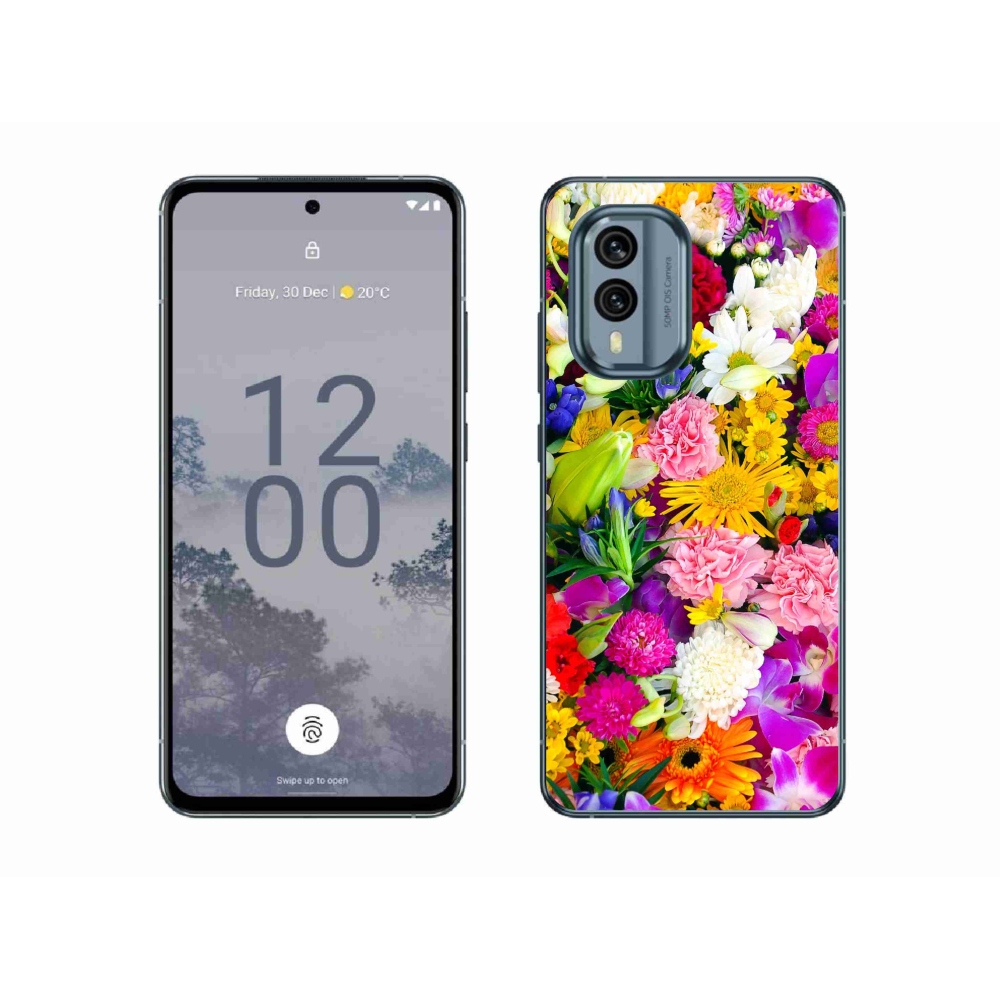 Zselés borítás mmCase a Nokia X30 5G készülékhez - virág 12