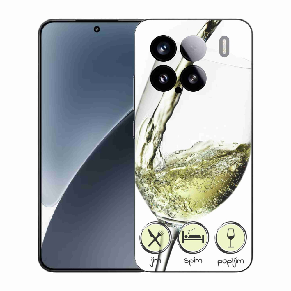 Gél borítás mmCase a Xiaomi 15-öshöz - borospohár fehér