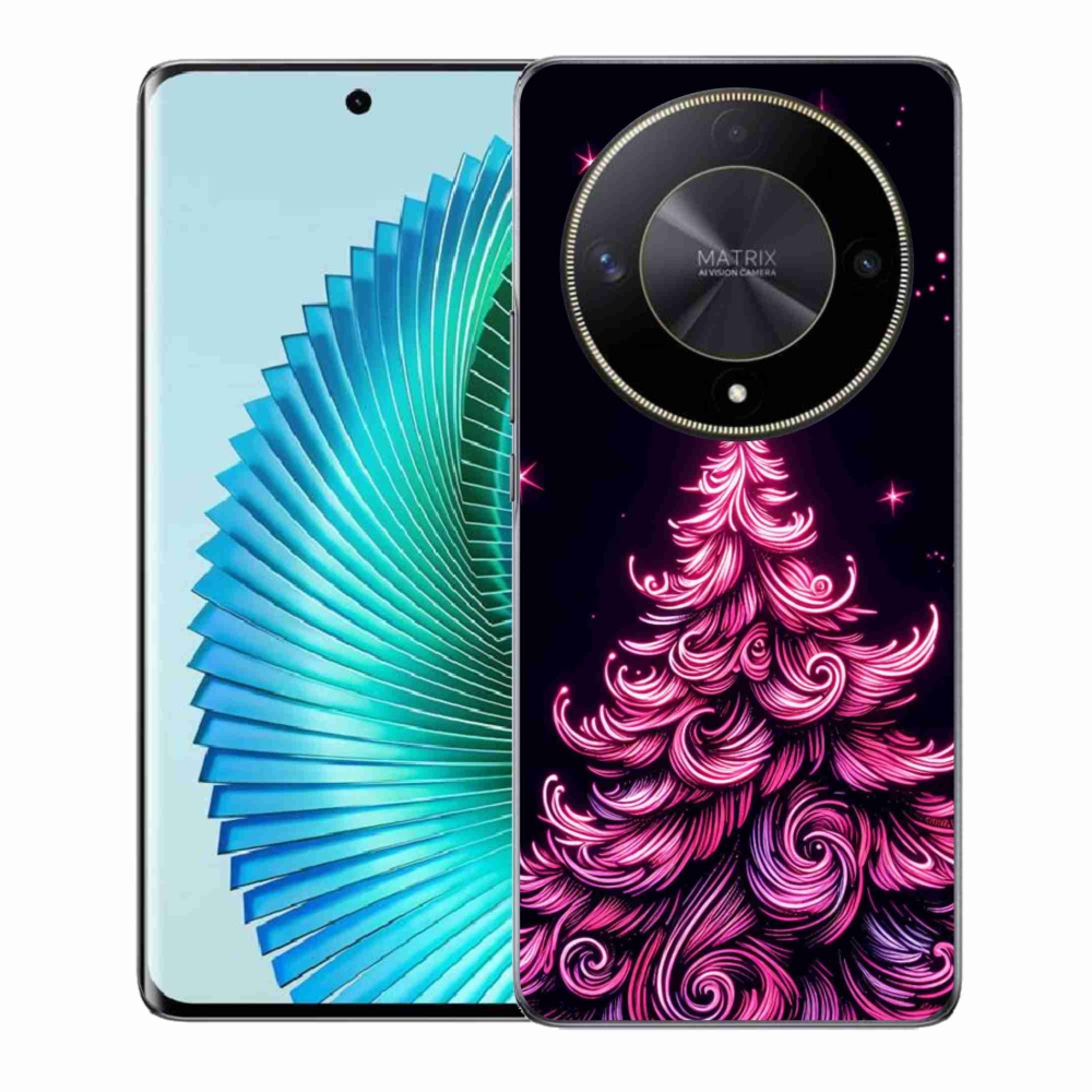 Gél borítás mmCase a Honor Magic 6 Lite 5G számára - neon karácsonyfa 2
