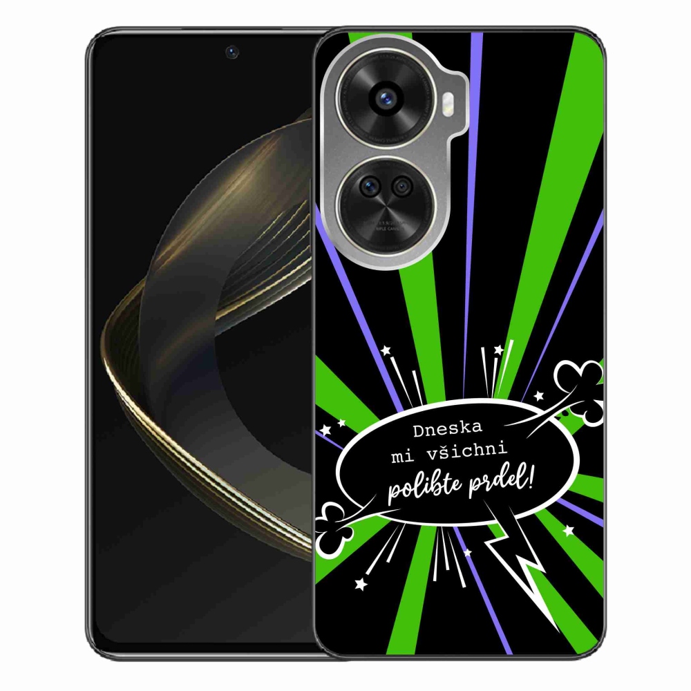 Gél borító mmCase a Huawei Nova 12 SE-hez - vicces szöveg 15 fekete háttérrel