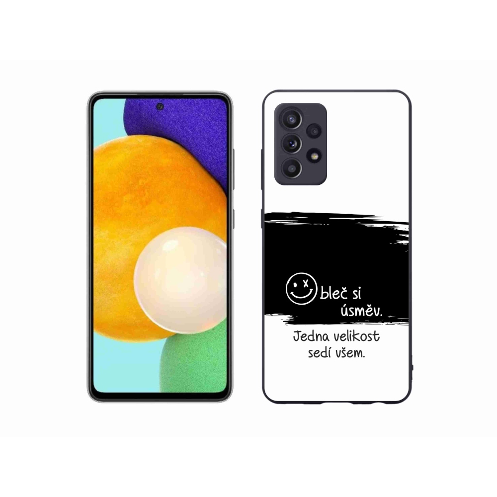 Gél borító mmCase Samsung Galaxy A52s 5G - vicces szöveg 8 fekete-fehér háttérrel