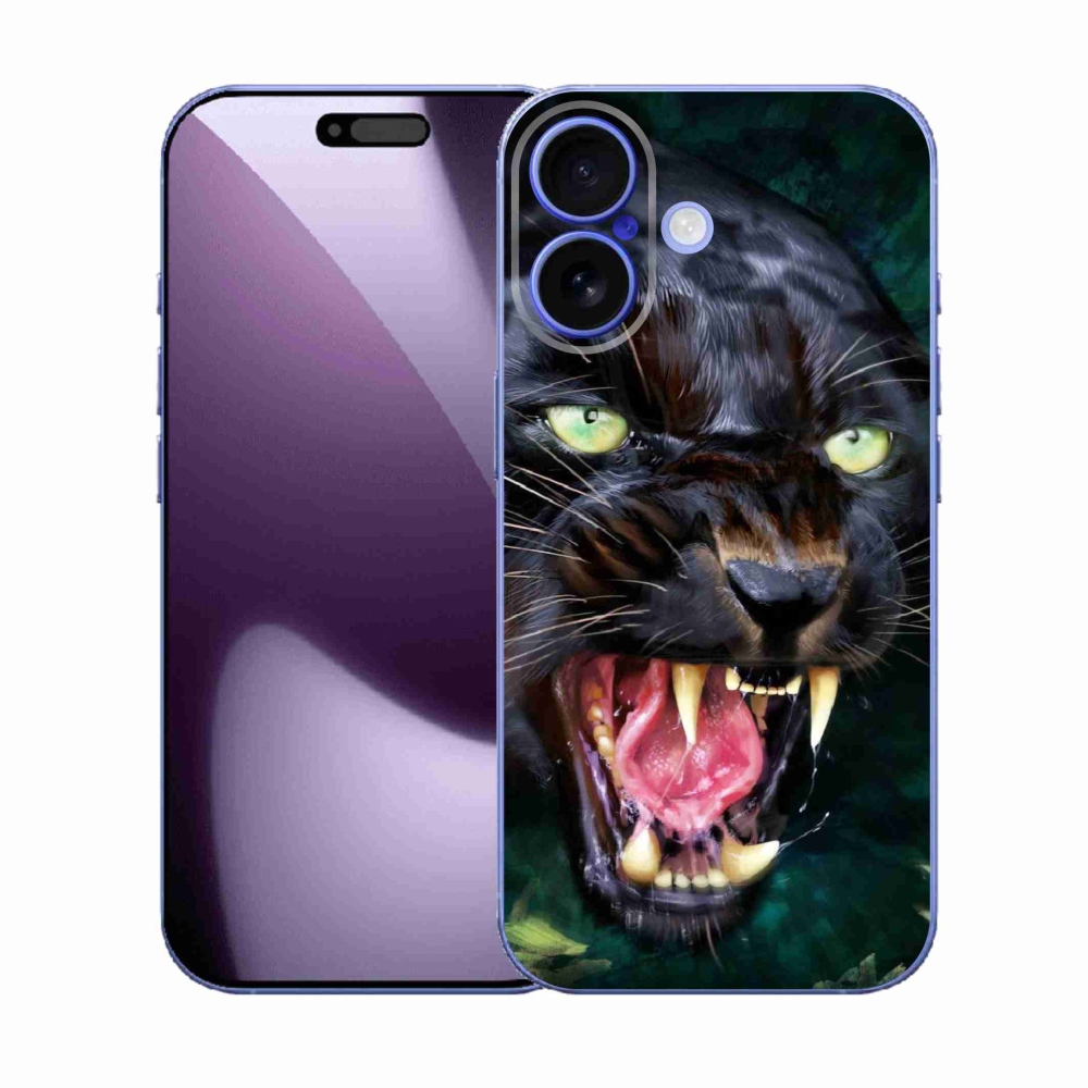 Zselés borítás mmCase iPhone 17 készülékhez - dühös fekete párduc