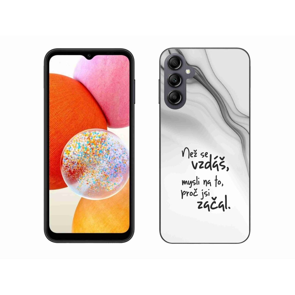 Gél borítás mmCase Samsung Galaxy A14 4G/5G - idézem 2 fehér háttér