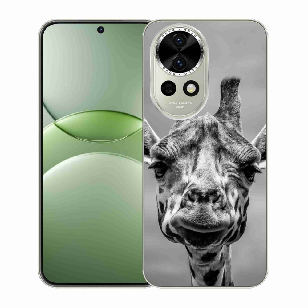 Gél borítás mmCase a Huawei Nova 13 5G-re - fekete-fehér zsiráf