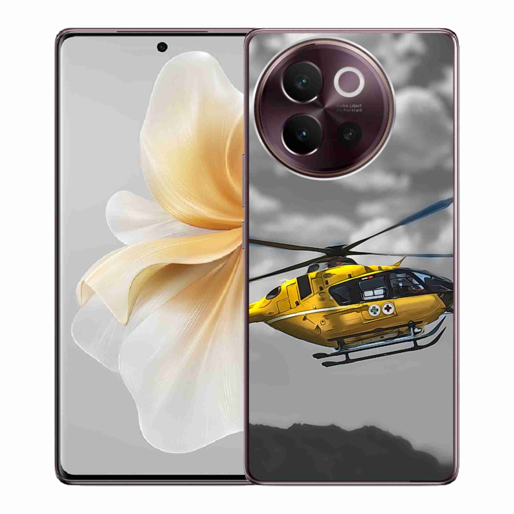 Gél borítás mmCase Vivo V40 Lite 5G - sárga helikopterhez