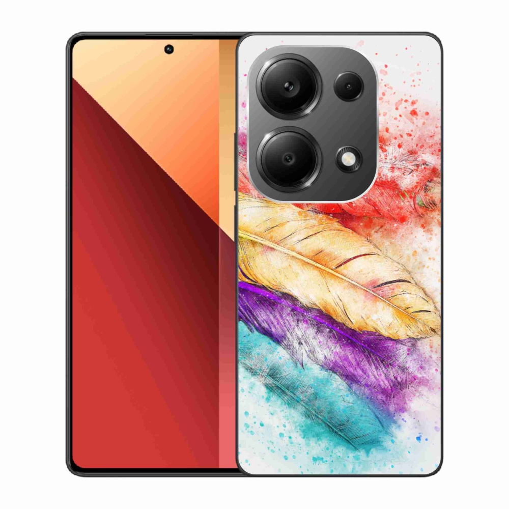 Zselés borítás mmCase a Xiaomi Redmi Note 13 Pro 4G/Poco M6 Pro - színes tollhoz