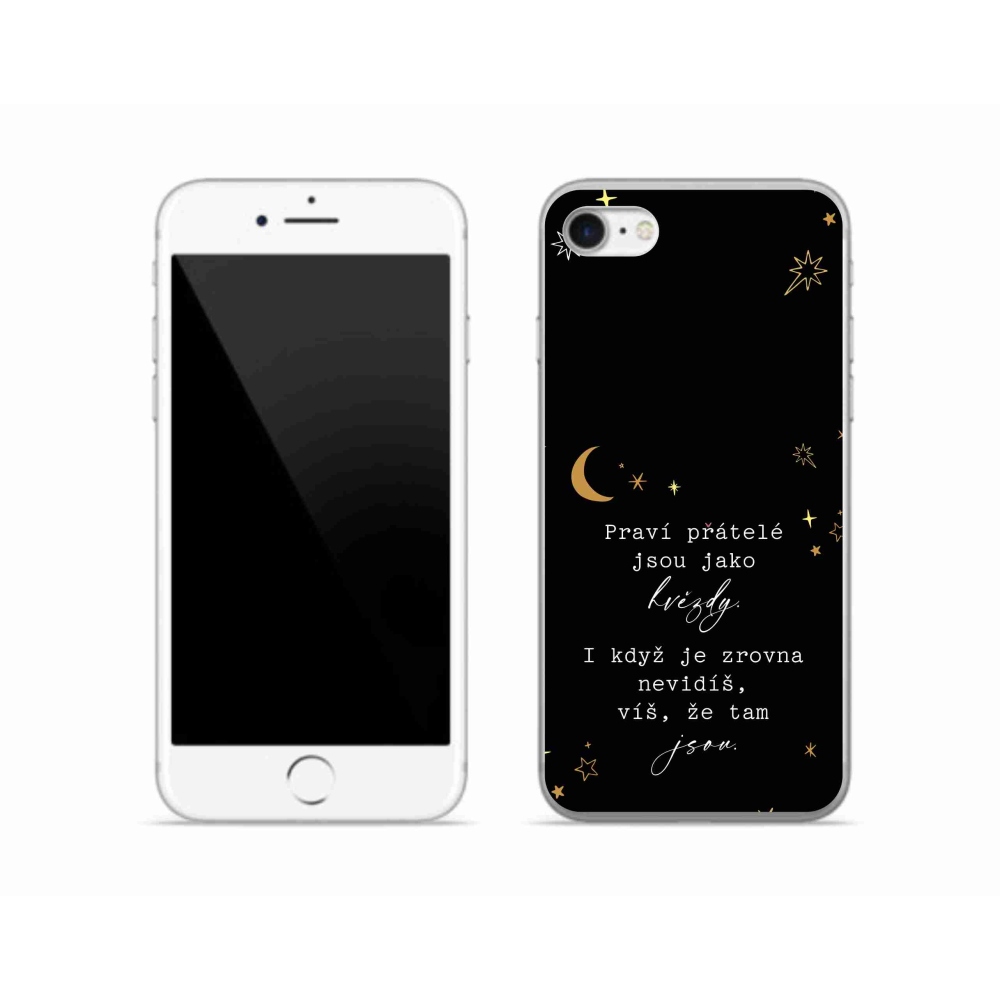 Zselés borítás mmCase iPhone SE (2022) - idézem 6 fekete háttér