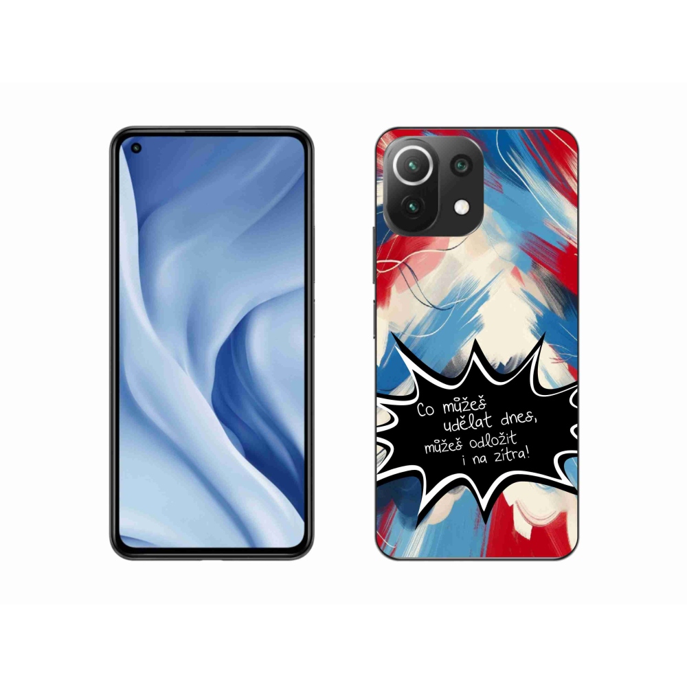 Gél borító mmCase a Xiaomi 11 Lite 5G NE-hez - vicces szöveg 9 fekete háttérrel