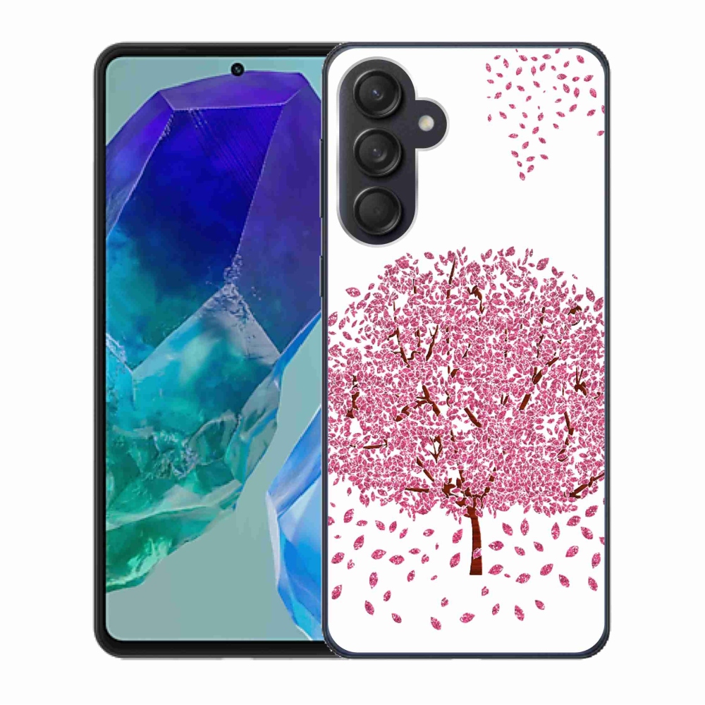 Zselés borító mmCase Samsung Galaxy M55 5G - rajzfilmfa levelekkel