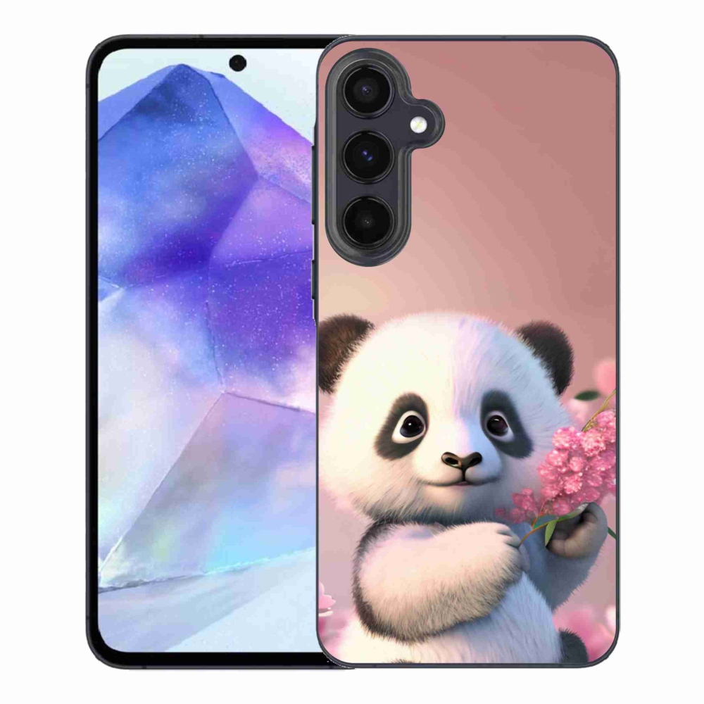 Gél borítás mmCase Samsung Galaxy A55 5G - aranyos panda