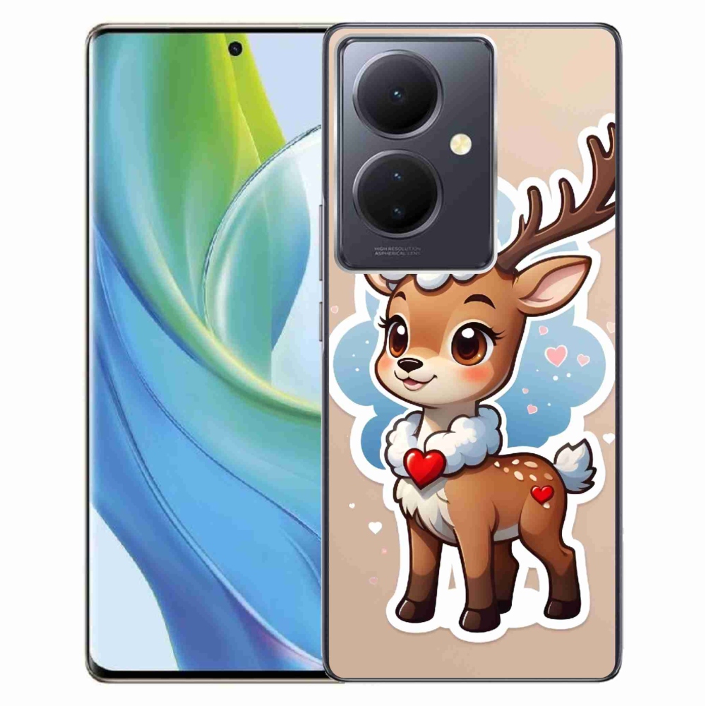 Gél borító mmCase a Vivo V29 Lite 5G készülékhez - rajzfilm rénszarvas