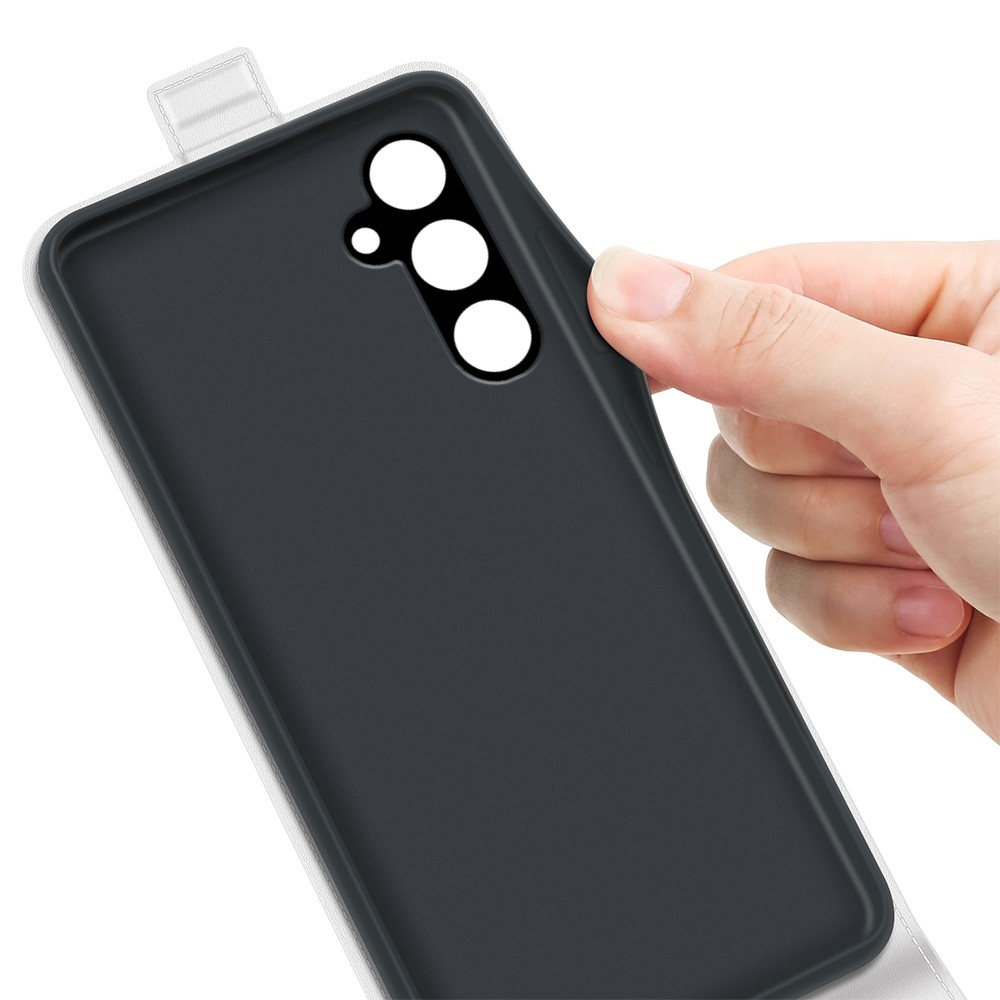 Függőleges könyvtáska Samsung Galaxy A15 4G/5G készülékhez - fehér