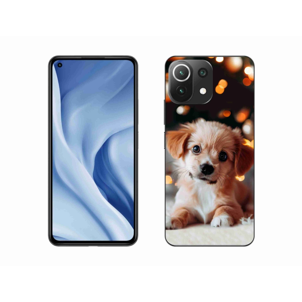 Gél borítás mmCase a Xiaomi Mi 11 Lite 4G/5G-hez - kölyökkutyakék
