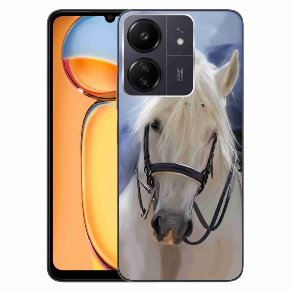 Gél borítás mmCase a Xiaomi Poco C65/Redmi 13C-hez - fehér ló