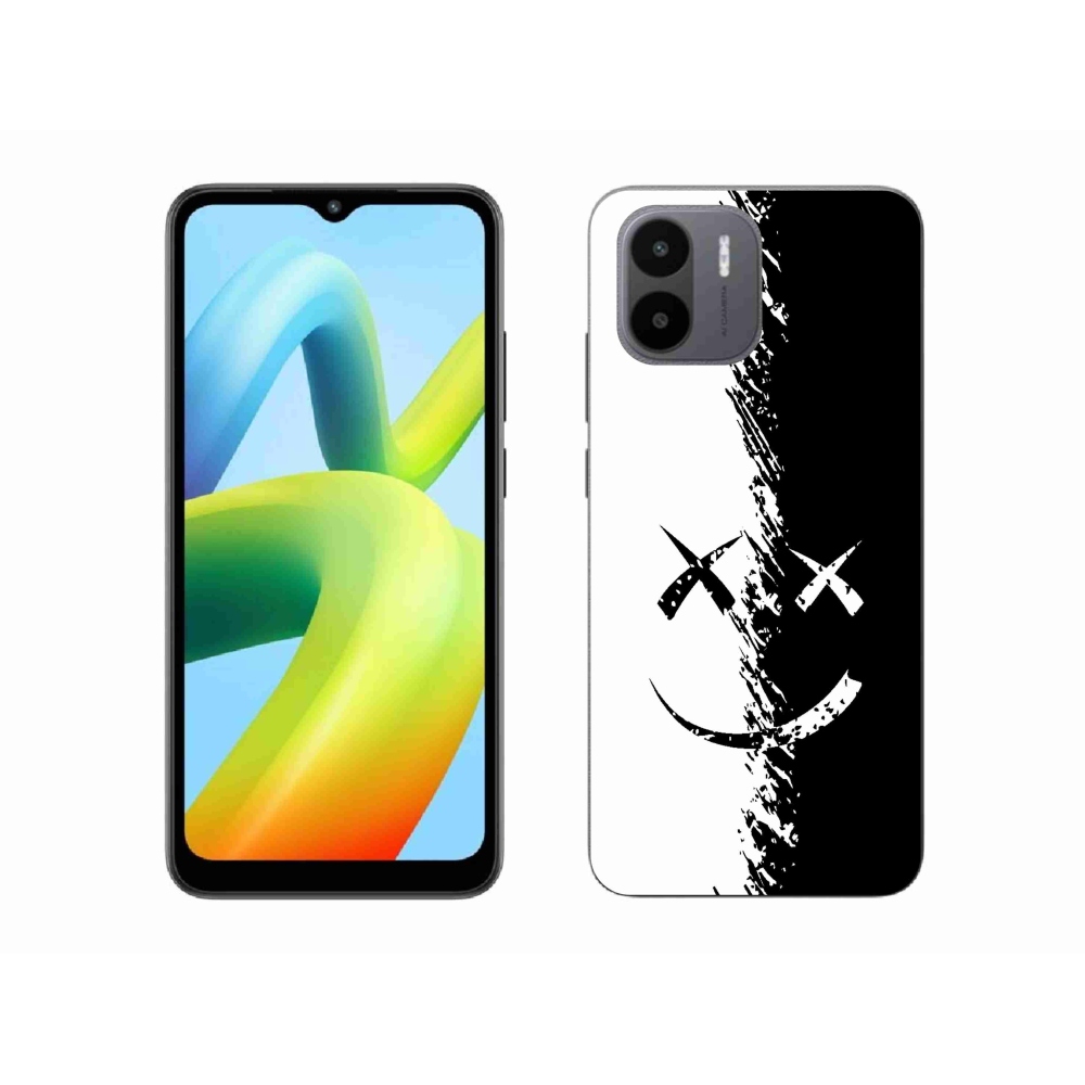 Gél borítás mmCase a Xiaomi Redmi A1/Redmi A2 készülékhez - fekete-fehér mosolygó