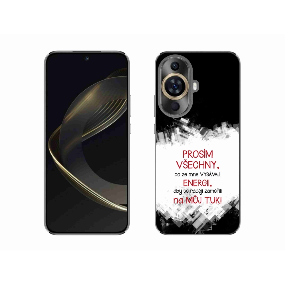 Gél borító mmCase a Huawei Nova 11-hez - vicces szöveg 1 piros