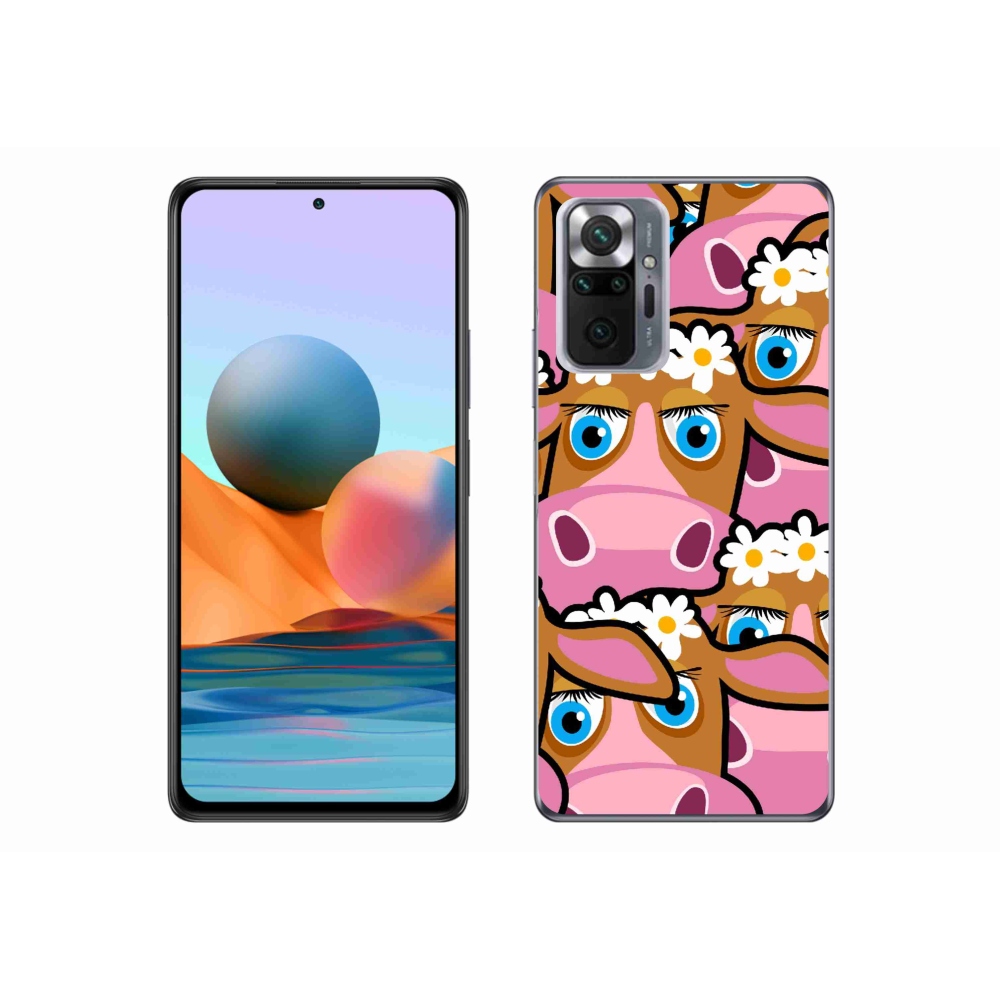 Gél borítás mmCase a Xiaomi Redmi Note 10 Pro számára - rajzfilm tehenek