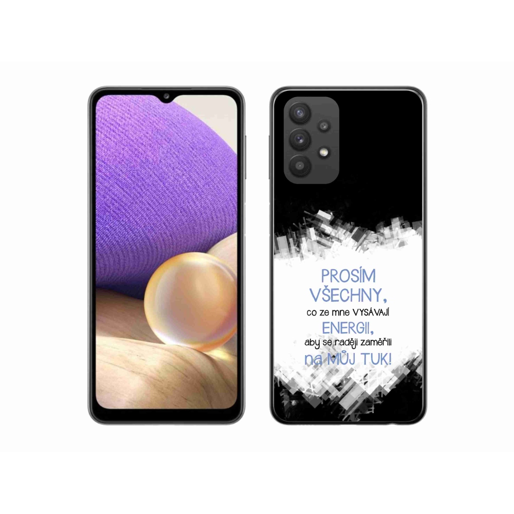 Gél borító mmCase Samsung Galaxy A32 5G - vicces szöveg 1 kék