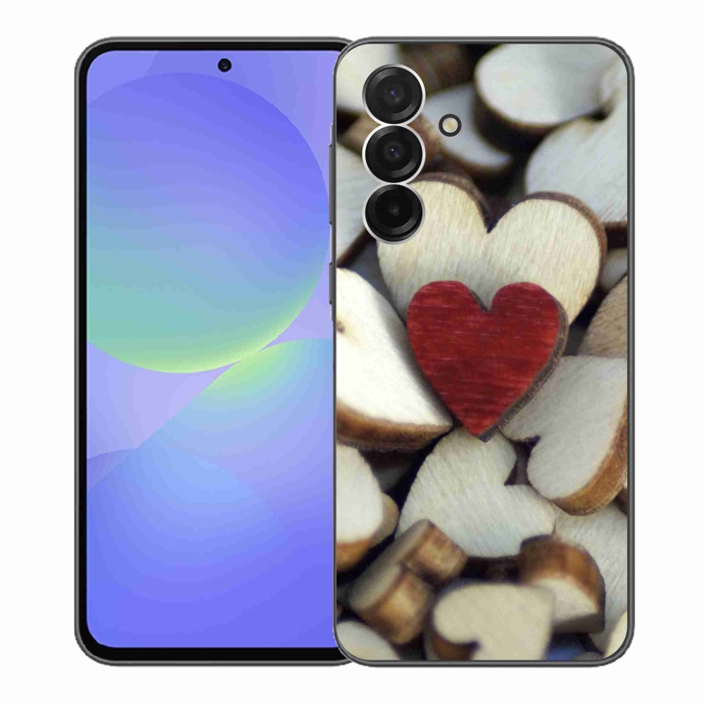 Zselés borítás mmCase Samsung Galaxy A36 5G - gravírozott piros szív