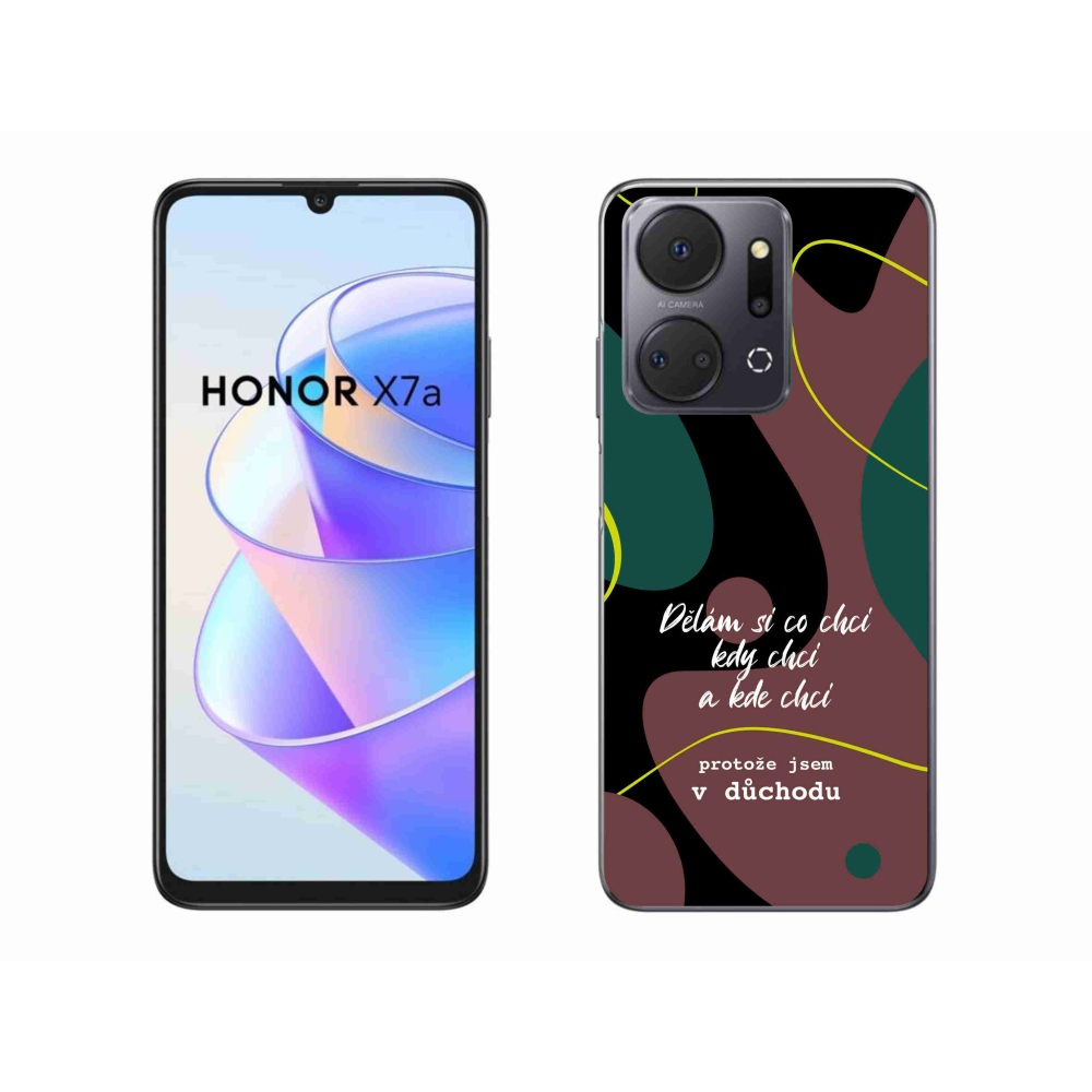 Gél borító mmCase a Honor X7a készülékhez - vicces szöveg 10 fekete háttér