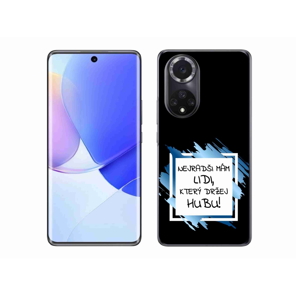 Gél borító mmCase a Huawei Nova 9-hez - vicces szöveg 7 fehér és fekete háttérrel