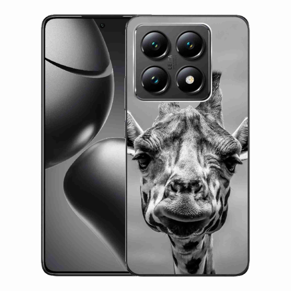Gél borítás mmCase a Xiaomi 14T-hez - fekete-fehér zsiráf