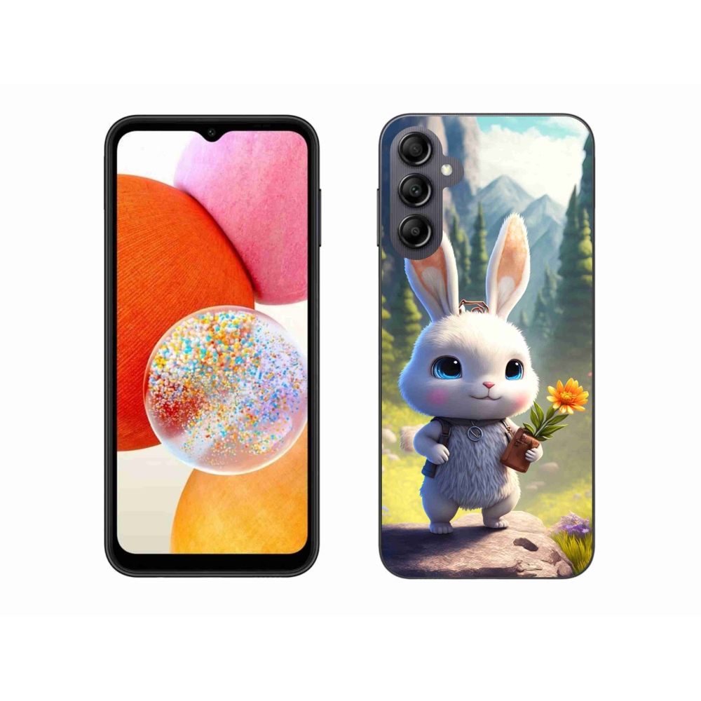 Gél borítás mmCase Samsung Galaxy A14 4G/5G készülékhez - aranyos nyuszi