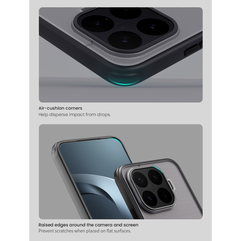 Nillkin Super Frosted PRO hátsó tok a Xiaomi 17T Pro-hoz, fekete