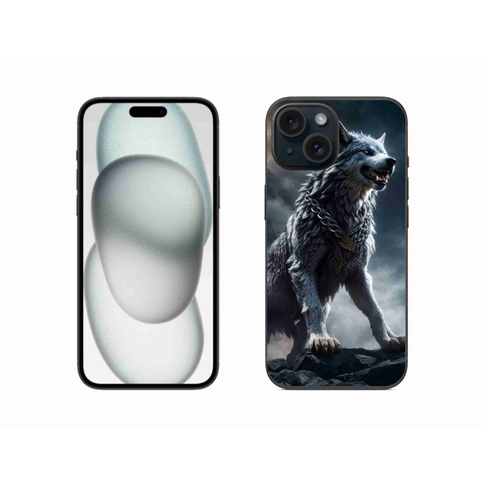 Zselés borítás mmCase iPhone 15 - farkas 1