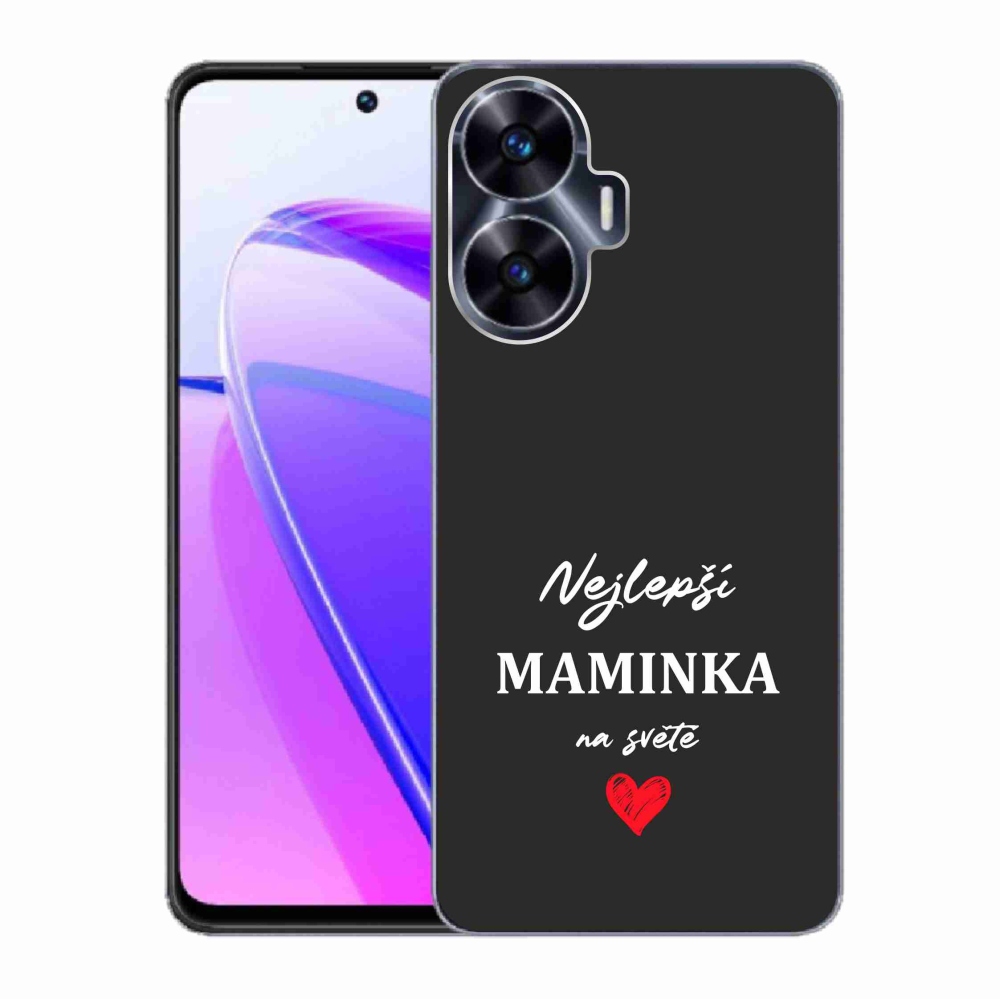 Gél borítás mmCase a Realme C55 készülékre - legjobb anya 1 fekete háttér