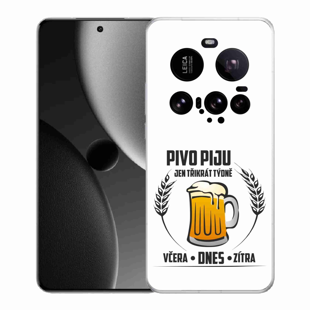 Gél borítás mmCase a Xiaomi 15 Ultra számára - sör motívum fehér háttérrel