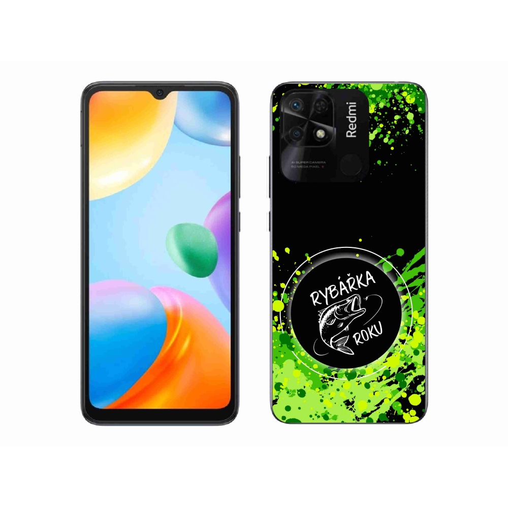 Gél borító mmCase a Xiaomi Redmi 10C - az év halászának fekete háttere