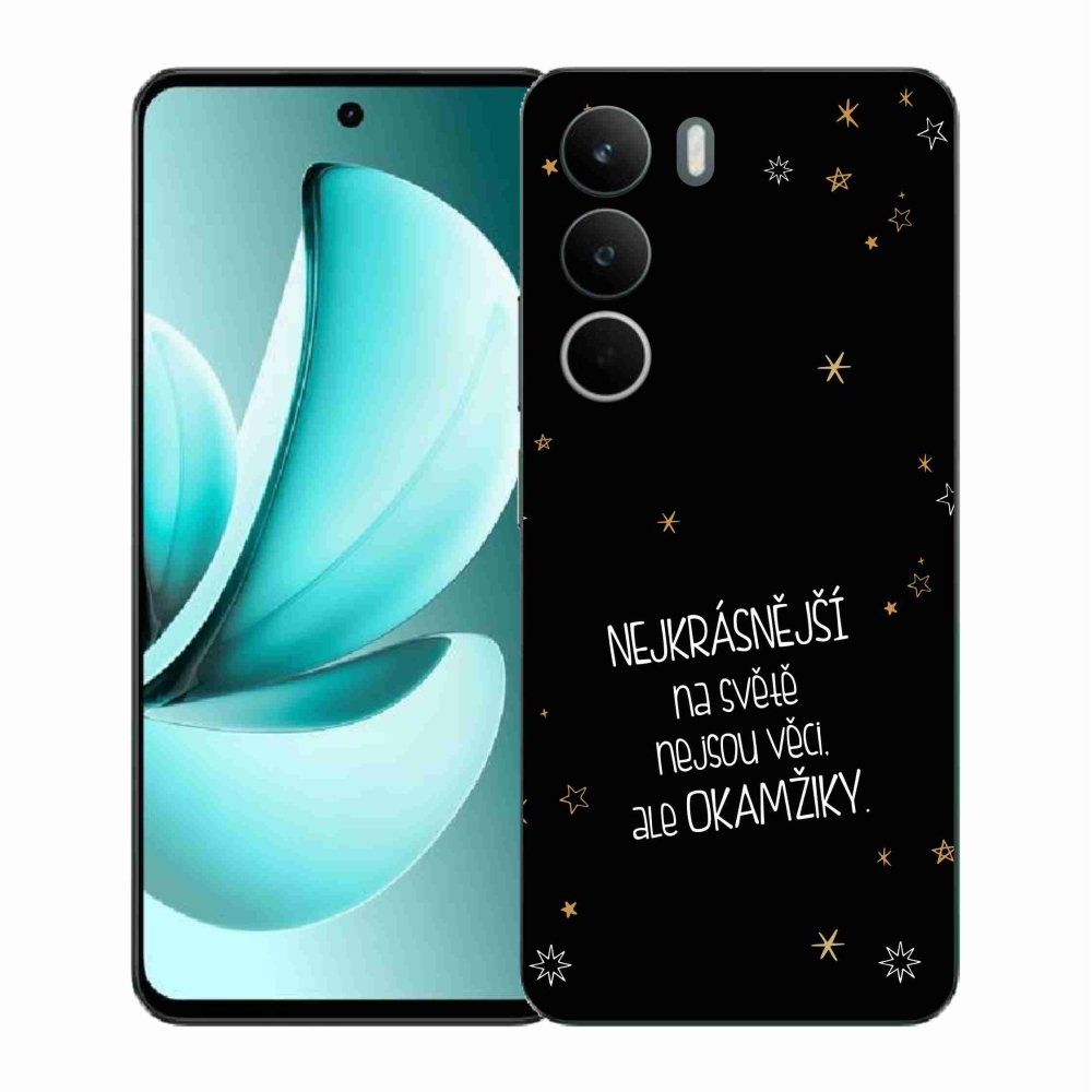 Gél borító mmCase a Realme C71 készülékhez - idézet 4 fekete háttér