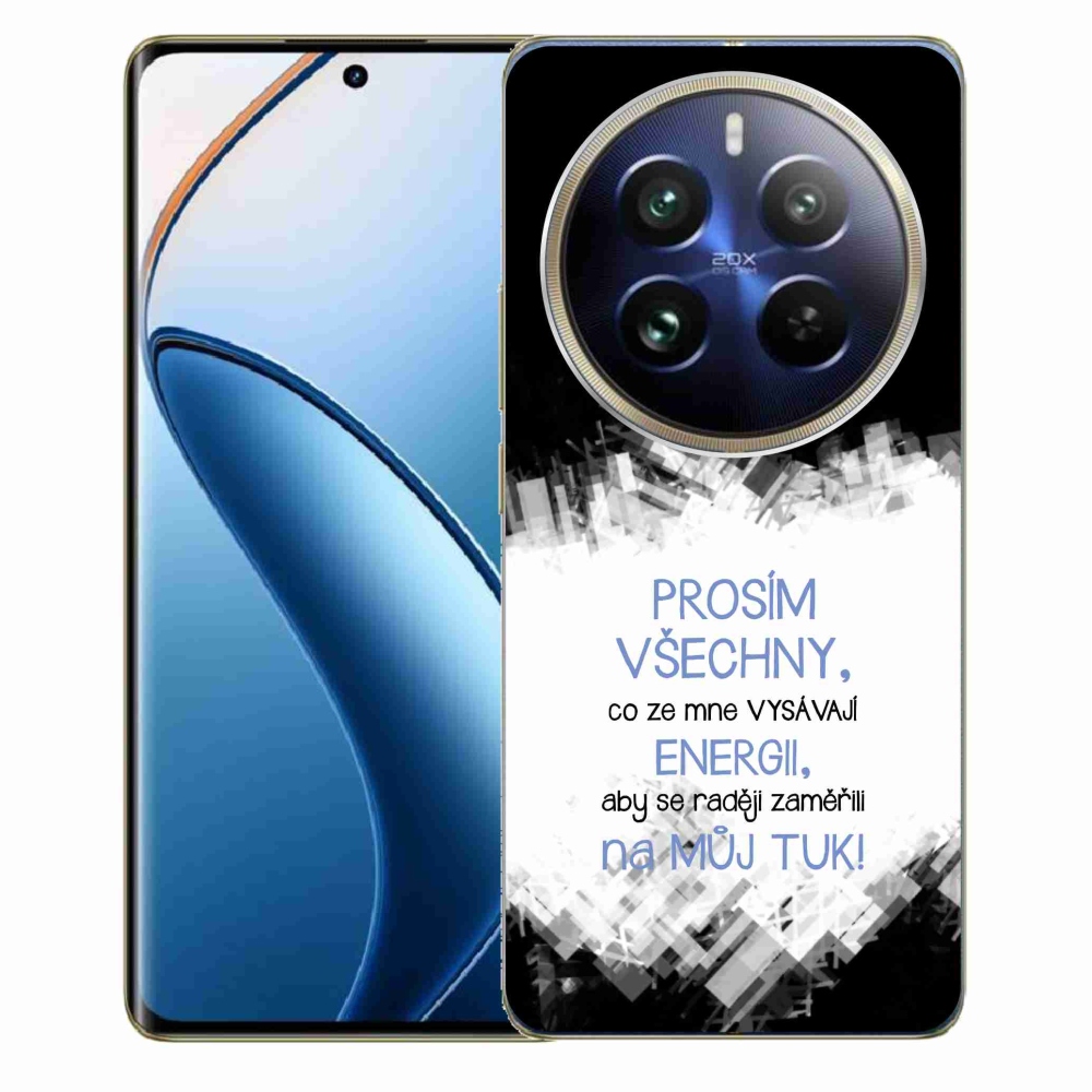 Gél borító mmCase a Realme 12 Pro 5G/12 Pro+ 5G számára - vicces szöveg 1 kék