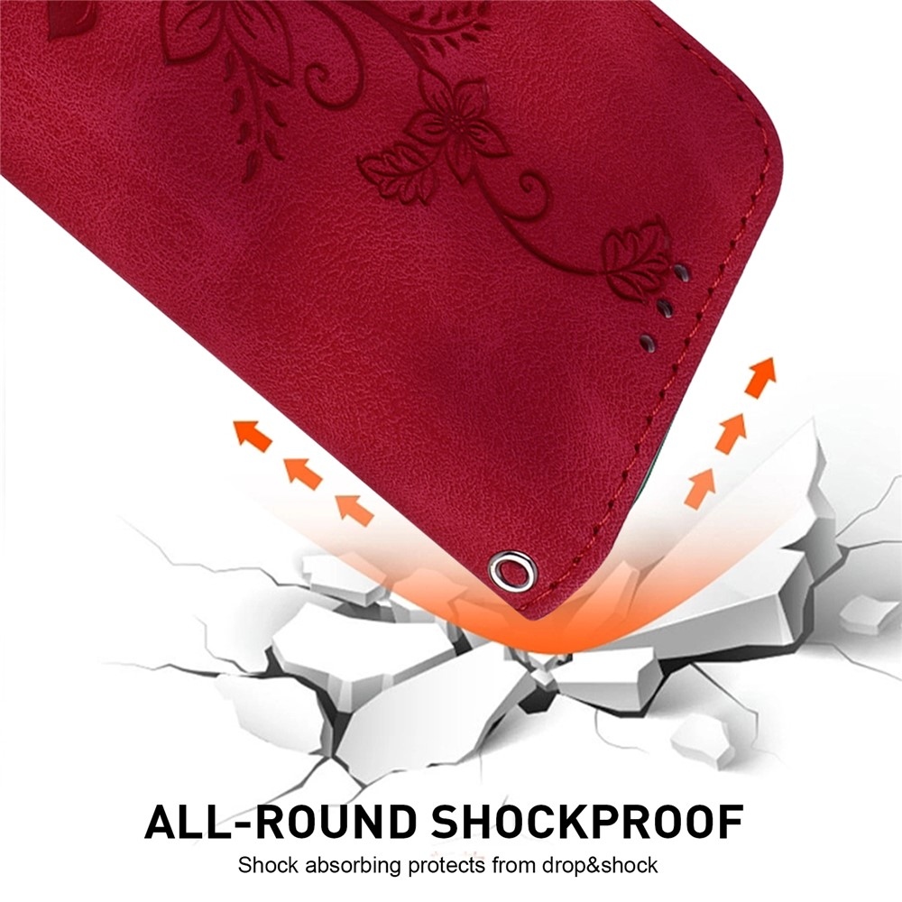 Lily könyv tok Xiaomi Redmi 15C 4G/5G (173mm) - piros