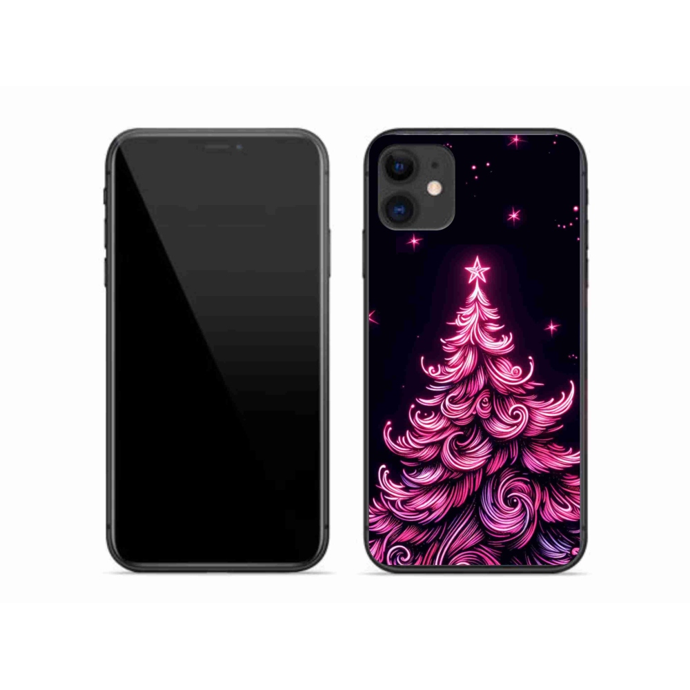 Gél borítás mmCase iPhone 11 készülékhez - neon karácsonyfa 2