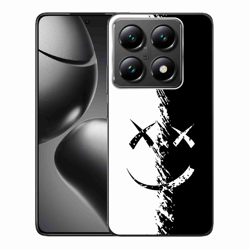 Gél borítás mmCase a Xiaomi 14T Pro számára - fekete és fehér mosolygó