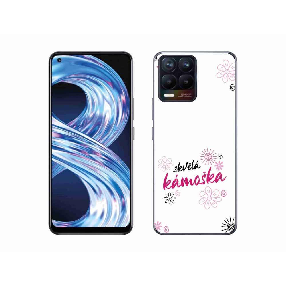Gél borítás mmCase a Realme 8 Pro-n - nagyszerű haver fehér háttérrel
