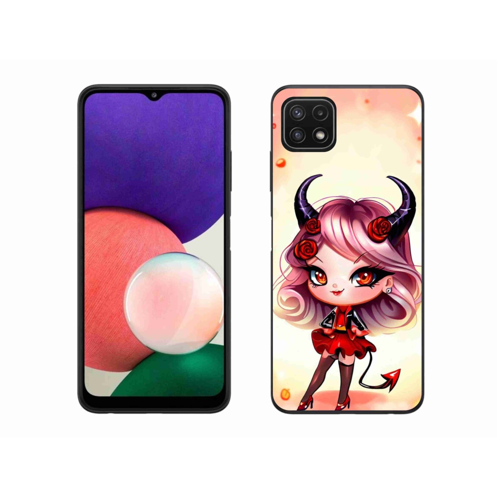 Gél védőhuzat mmCase Samsung Galaxy A22 5G - rajzfilm ördög